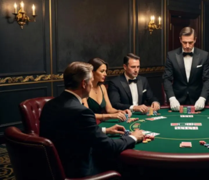 Živá pokerová hra v privátním salonku LocalFocus24 s profesionálním krupiérem